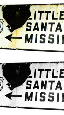 Old School Signage: Santa Cruz Trail